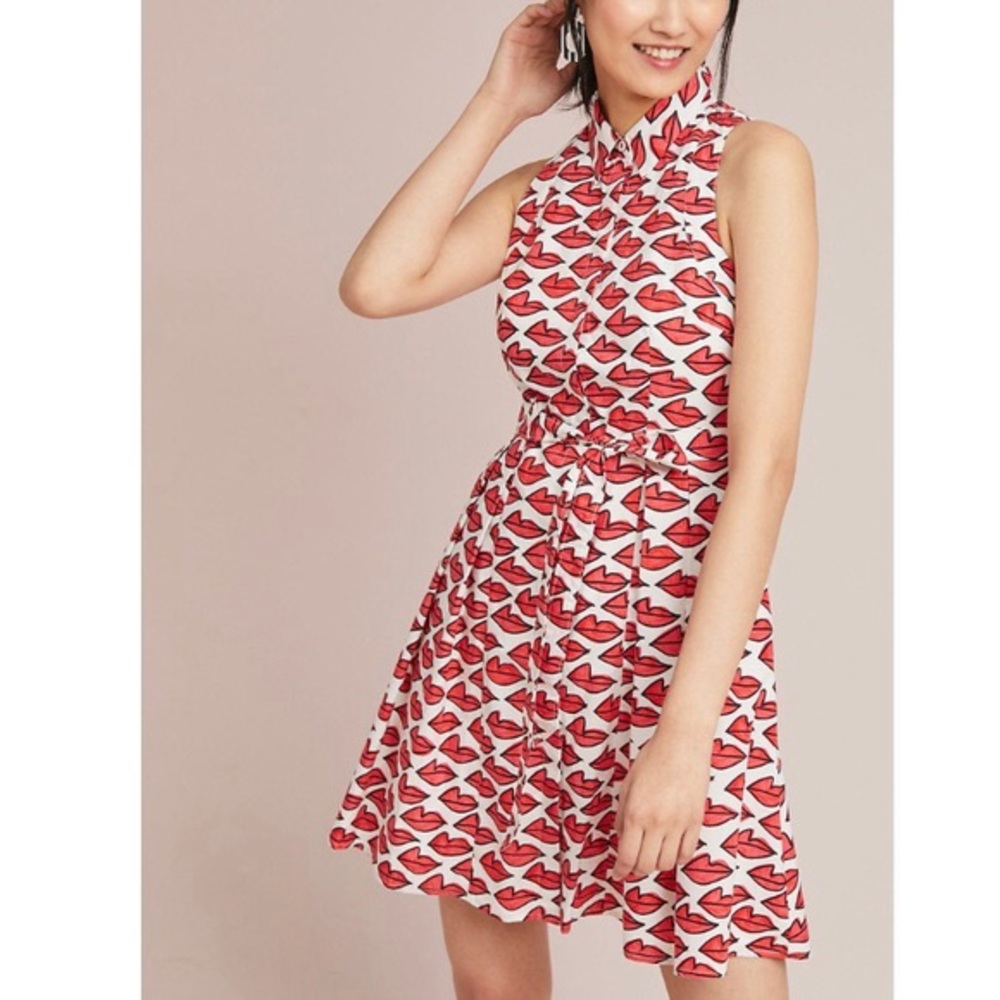 Anthropologie Lips Dress